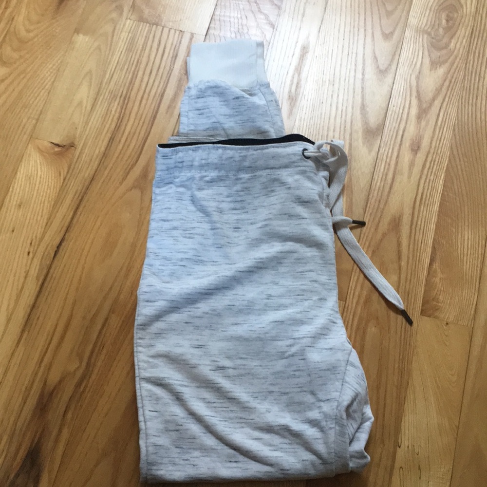 Lightweight white and gray joggers
